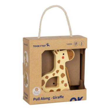 Imagem de Brinquedo Girafa De Puxar Madeira Educativo Tj009A Tooky Toy
