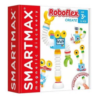 Imagem de Boneco Roboflex Brinquedo Encaixe E Montar 12 Pçs Smartmax