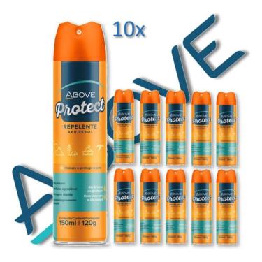 Imagem de Kit 10 repelente spray protect above secagem rápida 150ml