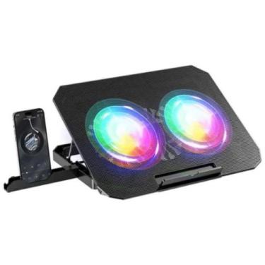 Imagem de Cooler Notebook Suporte Mesa Base Vertical Fan's Silencios Com Suporte