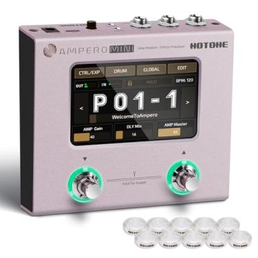 Imagem de Hotone Ampero Mini MP-50 Guitarra Baixo Amplificador Modelagem IR Gabinetes Simulação Multi Idiomas Multi-Efeitos com Pedal de Expressão Estéreo OTG Interface de Áudio USB