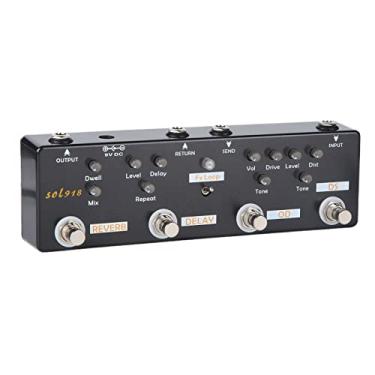 Imagem de Acouto 5 Modo Efeito da Guitarra Pedal Reverb Atraso de Distorção Overdrive Com Desvio Verdadeiro para Músicos