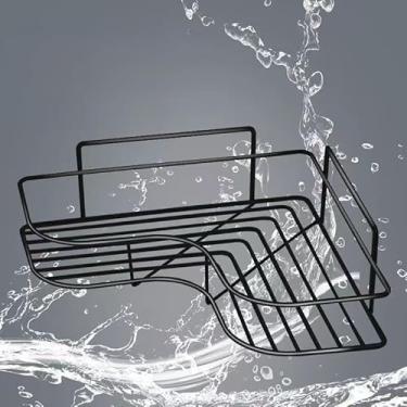 Imagem de Prateleira Organizador De Canto Para Banheiro Cozinha Shampoo Triângulo Suporte Adesivo Para Parede Sem Furar