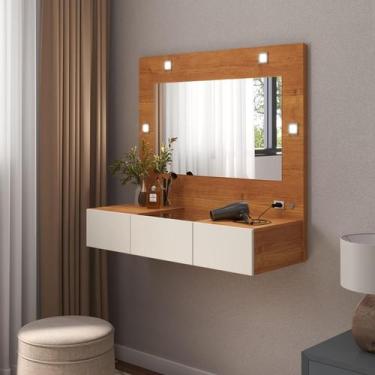 Imagem de Penteadeira Suspensa Pequena Lady 2 Gaveta Puxador Para Quarto Camarim