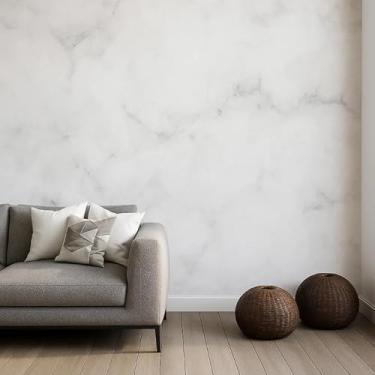 Imagem de Papel De Parede Placa Adesiva Mármore Autocolante Multiuso Autoadesivo 0,45x5M (Mármore Branco)