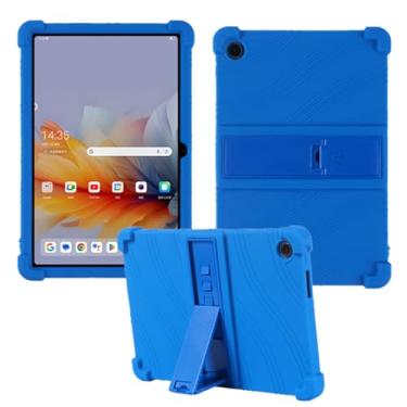 Imagem de HminSen Capa para tablet Lenovo Tab 10,1 polegadas lançado em 2025 K10C TB311FU, capa ajustável de silicone macio para crianças para tablet Lenovo Tab K10 (2ª geração) 10.1 (azul)
