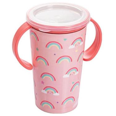 Imagem de Copo Magic 360 Com Alça e Válvula Antivazamento 280ml Plasútil, Arco-Í