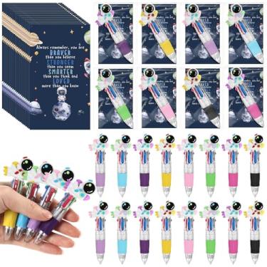 Imagem de Sayglossy 24 conjuntos de canetas esferográficas multicoloridas 4 em 1 de volta às aulas, presentes para estudantes, astronautas, para escola, sala de aula, artigos de festa