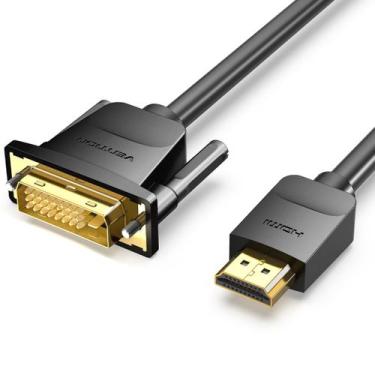 Imagem de Cabo Hdmi/dvi-d Pino 24+1 Plug Banhado Ouro Vention 5 Metros - Bbacome