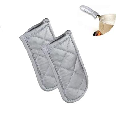 Imagem de Linwnil Capas de cabo de frigideira de ferro fundido, capas de alça de panela resistentes ao calor, frigideira, frigideira, suporte quente, capa de luva para cozinha, churrasco e utensílios de cozinha