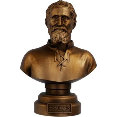 Imagem de Estátua Busto Michelangelo di Lodovico Buonarroti (Cor Cobre Antigo)
