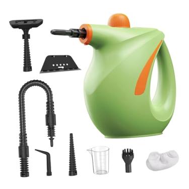 Imagem de Bothyi Limpador a vapor doméstico potente de 1200 W, vaporizador portátil eficiente para limpeza de azulejos, carros, sofás e banheiros, Verde