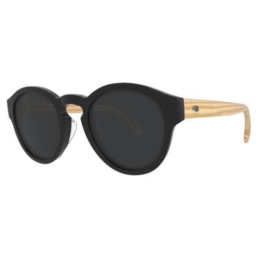 Imagem de Óculos de Sol HB Buzz - Preto Fosco e Efeito Madeira 49