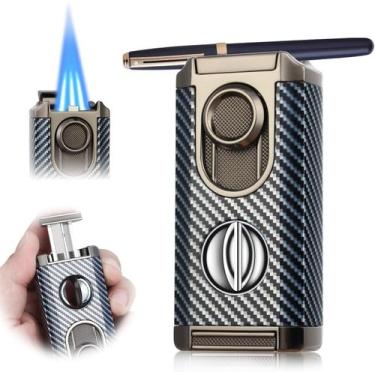 Imagem de Isqueiro Sormwitt All-in-One com cortador e suporte de fibra de carbon