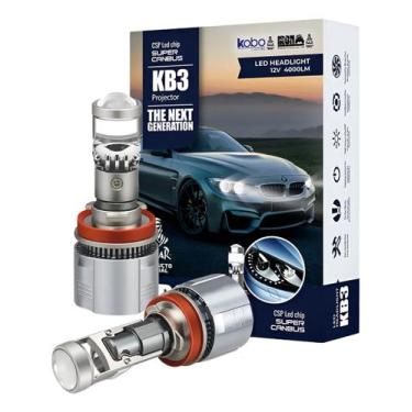 Imagem de Par Farol Lâmpada Ultra Led H7 Mini Projetor Canhão Carro Branco Frio 