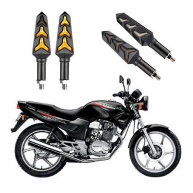 Imagem de KIT 4 Seta Sequencial Pisca de Led Universal Modelo P09S Estrela Moto 