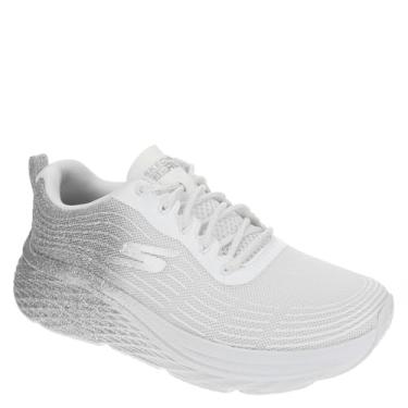 Imagem de Skechers Performance Go Run: Max Cushion Elite 2.0-Alva Tênis de corrida feminino, Branco e prata, 37