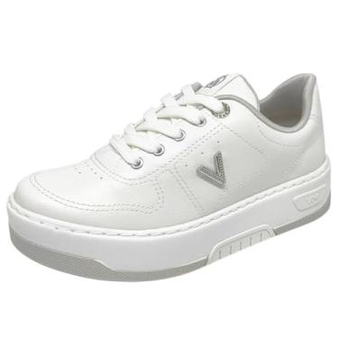 Imagem de Tênis Via Marte Casual Minimalista Feminino - Branco e Prata - 34