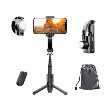 Imagem de Bastão De Selfie Extensível Com Gimbal E Luz De Preenchimento, Tripé B