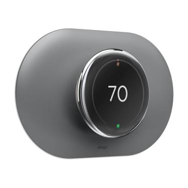 Imagem de elago Capa De Placa Parede Plus Compatível Com Google Nest Learning Thermostat 2024 (4ª Geração) - Material Policarbonato Durável, Fácil Instalação, Design Complementar [Cinza Escuro]