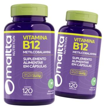 Imagem de 2x Metilcobalamina 240 Cáps Vitamina B12 Sem Sabor Suplemento Concentr