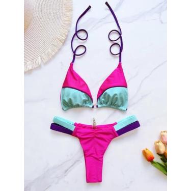 Imagem de Biquini Feminino Sexy RUOTONSEPT - Conjunto de 2 Peças com Detalhe Hal