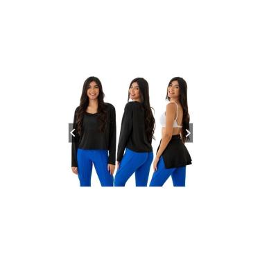 Imagem de Blusa Feminina Fitness Cropped Manga Longa Tapa Bumbum-Feminino