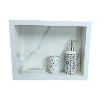 Imagem de Nicho Banheiro Porcelanato/Cerâmica  30x50x11 Calacata Azul - Belo Nic