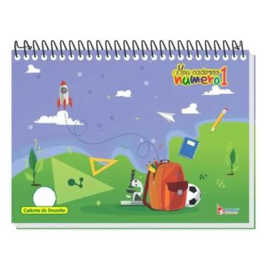 Imagem de Caderno numero 1 cartografia 40 folhas 150g espiral tamoio