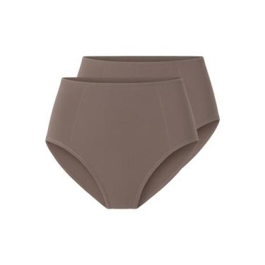 Imagem de Kit com 2 Calcinhas Alta Liz 50390, Bege, G
