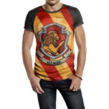 Imagem de Camiseta Raglan Masculina Harry Potter Grifinória Ref:109 - smoke, Pre
