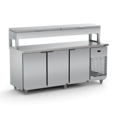 Imagem de Balcão De Serviço Refrigerado Condimentador Para Cozinha Industrial 2,00m Bsrc 2000 220v