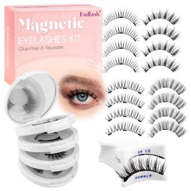 Imagem de Kit de 4 pares de cílios magnéticos FADLASH Natural Look reutilizável