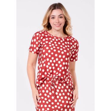 Imagem de Blusa Manga Curta Pau a Pique Poá Telha