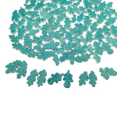 Imagem de Azulejos de mosaico de cerâmica ondulados de 5 kg, peças de mosaico criativas aleatórias de 5 tamanhos (2,7 a 4 cm) para artesanato em mosaico DIY, decoração de casa e exterior (azul verde)