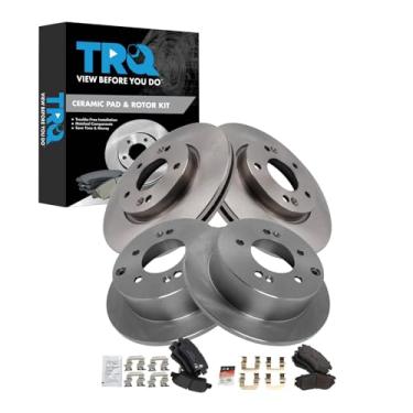 Imagem de TRQ Kit de freio e rotor de cerâmica compatível com Kia Soul 2012-2013