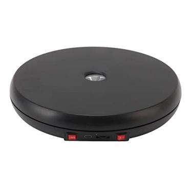 Imagem de RiToEasysports Mesa de Exibição Giratória Elétrica Feita de Material ABS, Luz Branca de 25 Cm, Suporte de Capacidade de Carga de 20 Kg para Promoção Publicitária, Display Giratório para Feiras Comerciais (Preto)
