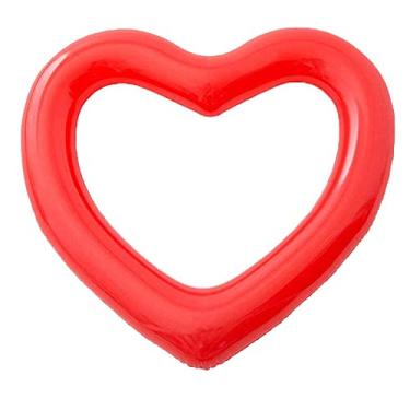 Imagem de BinaryABC Decorações de Dia dos Namorados, Boia de Piscina em Forma de Coração Flutuantes para Piscina Anéis de Natação Infláveis, Brinquedo de Festa na Piscina na Praia