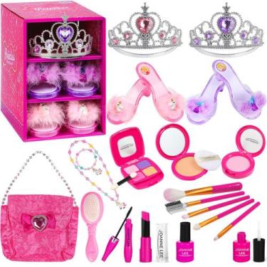 Imagem de Conjunto de sapatos e maquiagem Princess Dress Up para meninas de 3 a 