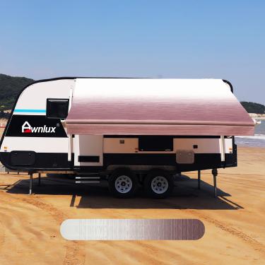 Imagem de Awnlux Tecido de toldo RV de substituição à prova d'água de vinil para toldos de acampamento, tecido de ajuste universal, proteção solar, proteção UV, proteção solar, toldo, trailer, toldo, abrigo, bordô-48 cm (tecido 45,8 cm)
