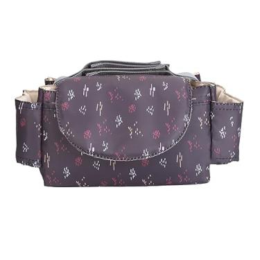 Imagem de Bolsa organizadora universal para carrinho de bebê, à prova d'água, multibolso, porta-copos isolado, armazenamento de telefone, lenços umedecidos, recipiente para carrinho de