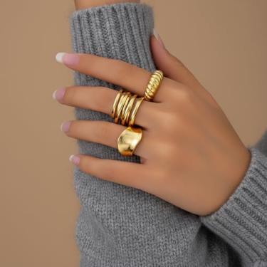 Imagem de 3 anéis elegantes de linhas de lava, unissex, para homens e mulheres, joias finas, decoração de namoro para festa de formatura