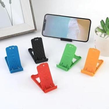 Imagem de 5 peças de suporte ajustável de cor aleatória para smartphone portátil dobrável para viagem, design universal 7,84 x 3,6 cm