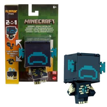 Imagem de Minecraft Figura de Ação Flippin Figs Skulk Catalyst e Warden para crianças a partir de 6 anos