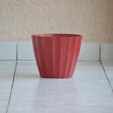 Imagem de Vaso de Planta Decoração Casa Jardim Bojo Cacau Injetado 23x27 Liso Luxo Estiloso (Chocolate)
