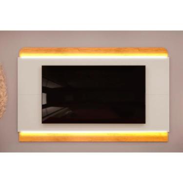Imagem de Painel Home Para Tv Até 75 Polegadas Nadine Com Led 219x136cm Bali-cedro - Dj Móveis