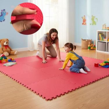 Imagem de Kit 4 Placa EVA 50x50 10mm Tapete Tatame Manta Borracha Piso Emborrach