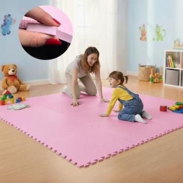 Imagem de Kit 4 Placa EVA 50x50 10mm Tapete Tatame Manta Borracha Piso Emborrach