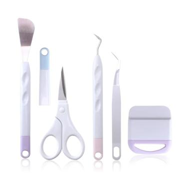 Imagem de LiebeWH Conjunto de Ferramentas de Capina Artesanal, Ferramentas Ergonômicas Com Lâminas de Aço Inoxidável, Alça ABS, Projetos de Gravação de Papel para Scrapbooking DIY (5pcs)