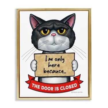 Imagem de Stupell Industries Arte de parede Here Because Door Is Closed Brown Floater Canvas Floater, design por Danny Gordon Art, 78 x 63 cm